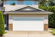 House with white garage door