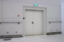 White steel entry door
