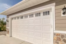 Beige garage door