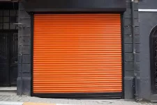 Orange steel rolling door