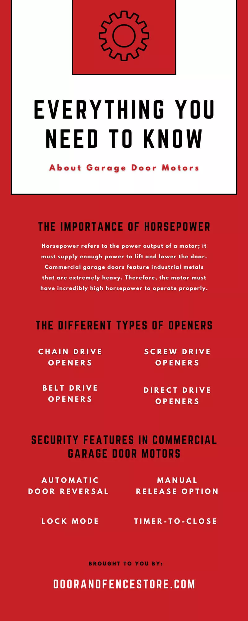 Infographic - Everything you need to know about garage door motors