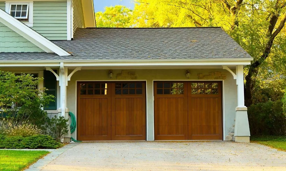 Wooden garage doors