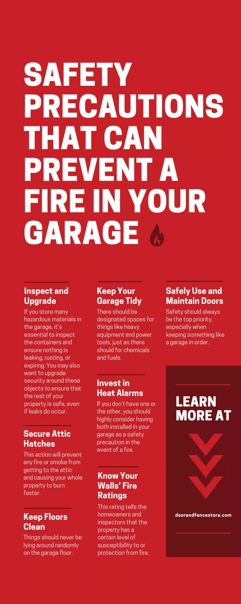 Infographic - Safety Precautions That Can Prevent a Fire in Your Garage