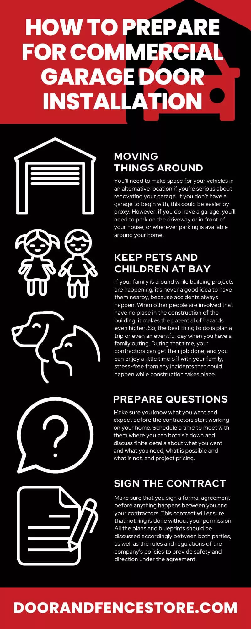 Infographic - How To Prepare for Commercial Garage Door Installation