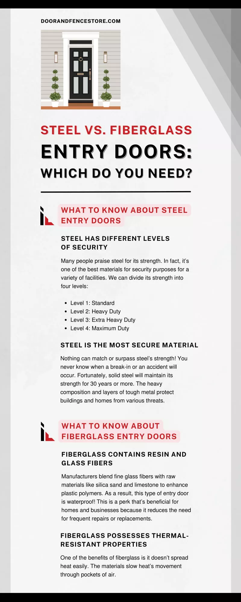 Steel vs. Fiberglass Entry Doors: Which Do You Need? poster