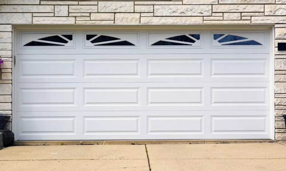 White garage door