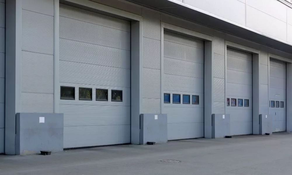 Commercial garage doors with windows