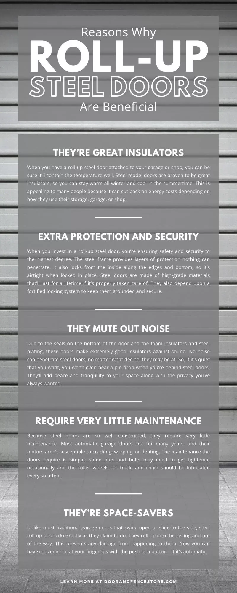 Infographic - Reasons Why Roll-Up Steel Doors are Beneficial