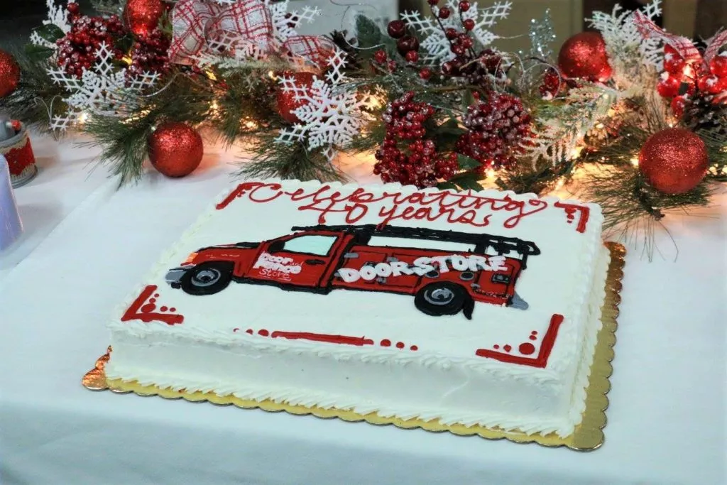 Door and Fence Store 40th anniversary cake